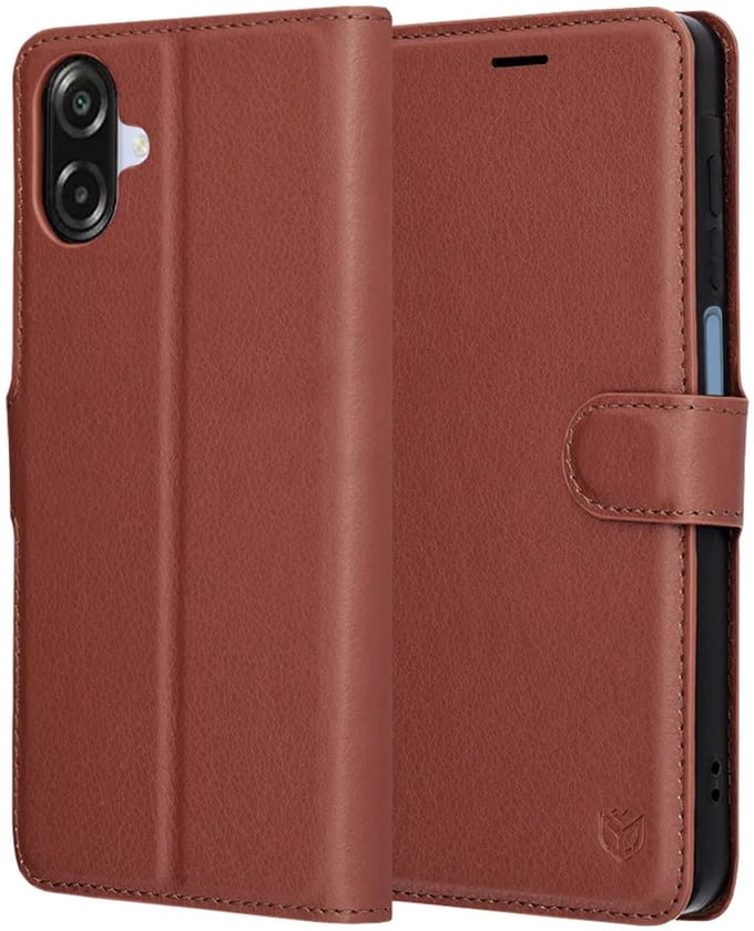 Hoesje geschikt voor Samsung Galaxy A07 4G - Techsuit Leather Folio Book Wallet Case - Bruin