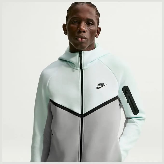 Damesjack met oversized rits Nike Tech