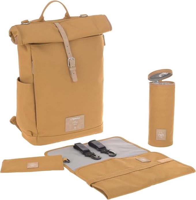 Duurzame Luiertas Rugzak met Aankleedmat en Flessenhouder - Flexibele Rolltop Kinderwagen Backpack