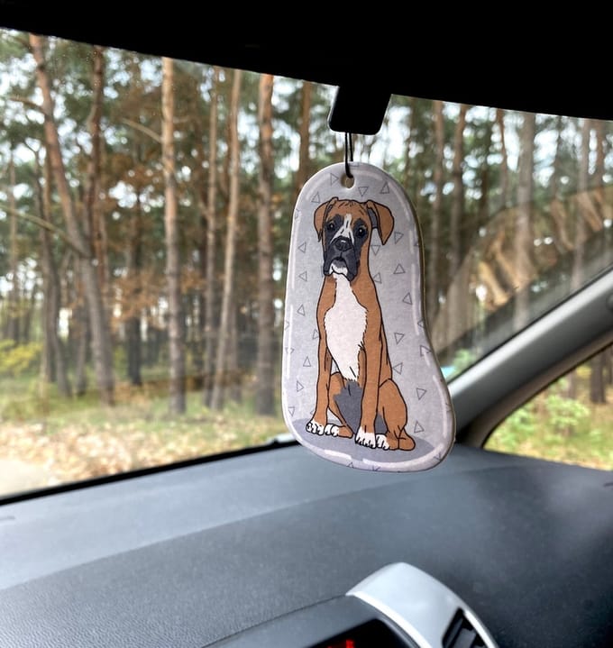 Dogs - Car Airfreshner - Boxer - Sandel Wood