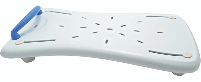 Badplank met gekleurde blauwe handgreep - 70 x 35 cm - Adhome
