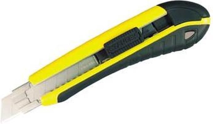 Stanley Mes | Interlock Afbreekmes - Uitschuifbaar - Quickslide - Stanleymes - Geel 18MM
