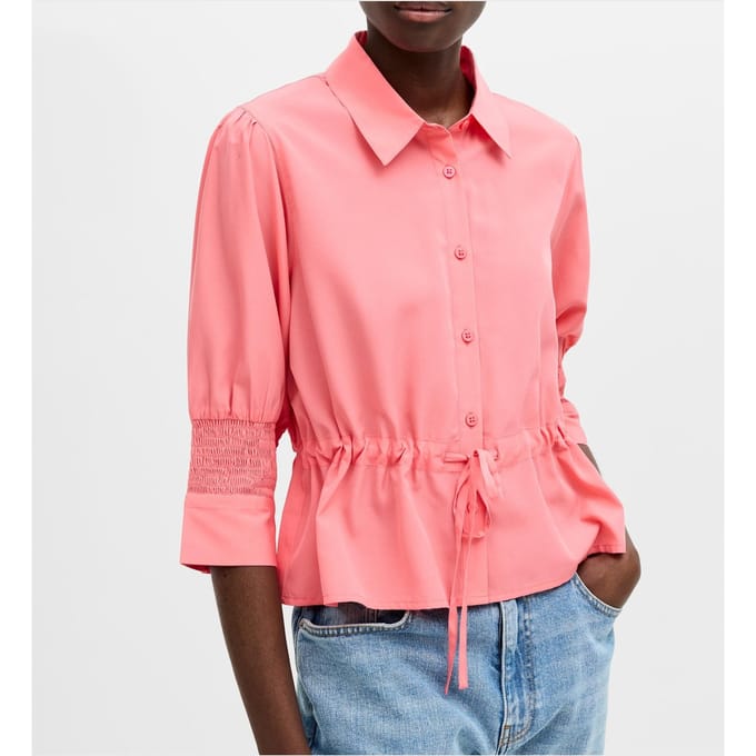 French Connection Crepe Light Tie Top Raspberry Pink Taglia: M | Magliette intime Outlet | Donna | Rosa