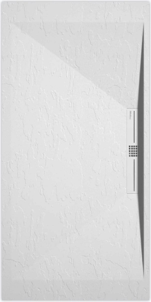 Sanifun douchebak Stone Side White Slate 1100 x 800 P