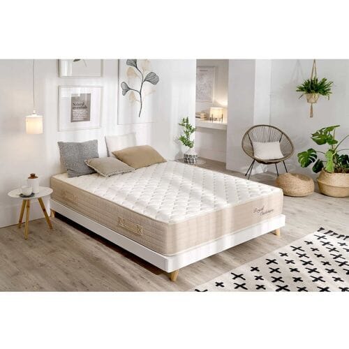 Royal Cashmere Matras - Visco-elastisch - Beige - 30 cm Dikte - 12 Zones - Duo-Systeem - Antibacterieel
