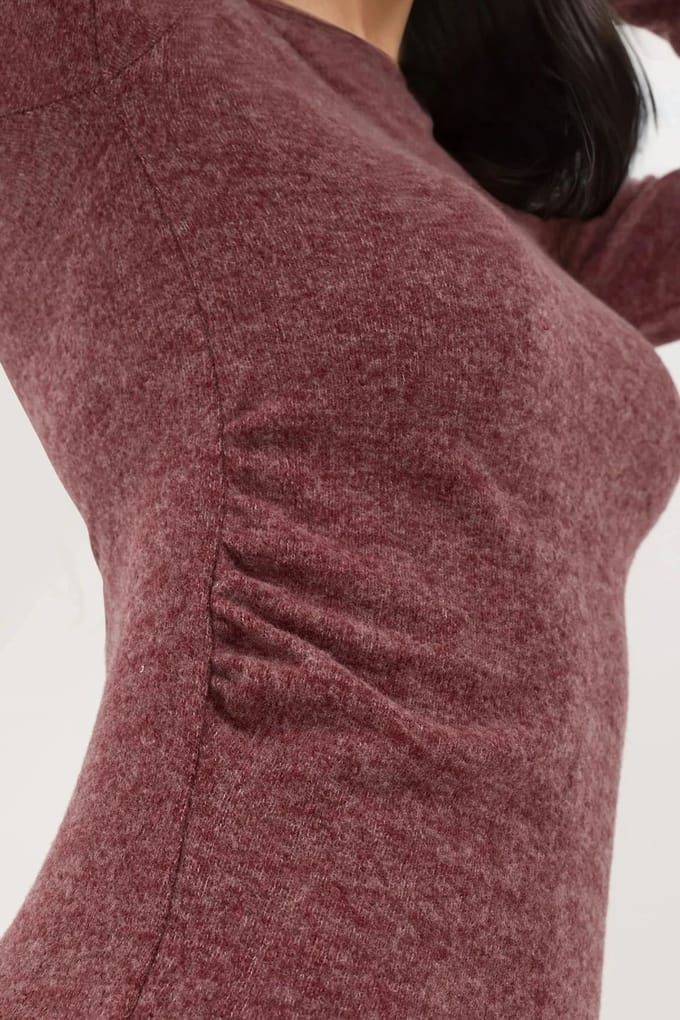 Zachte Textuur Lange Mouwen Blouse