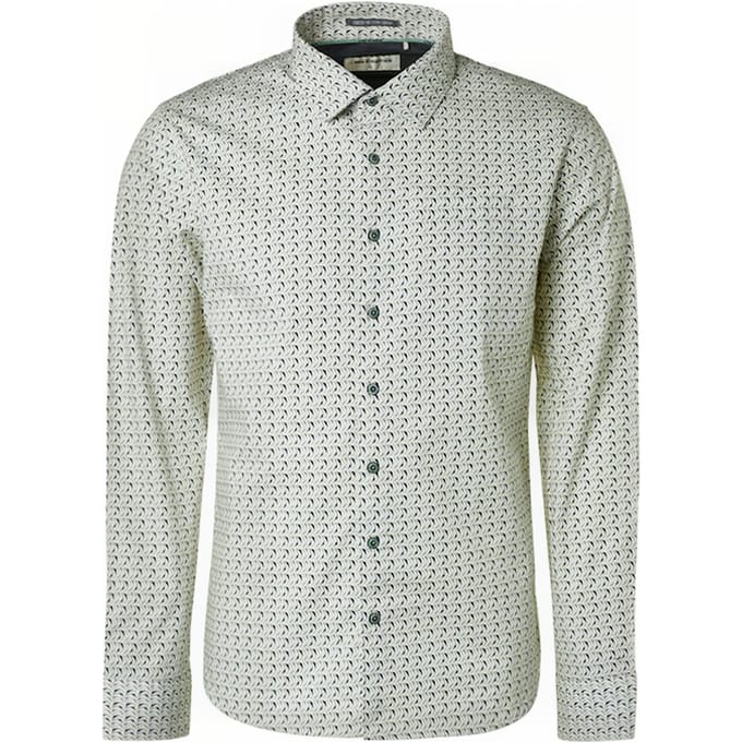 No Excess Shirt Stretch Allover Printed Black Größe: S | Casual hemden Outlet | Herren | Schwarz