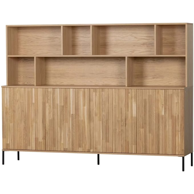 WOOOD New Gravure Wandkast - Eiken - Naturel - 150x200x44