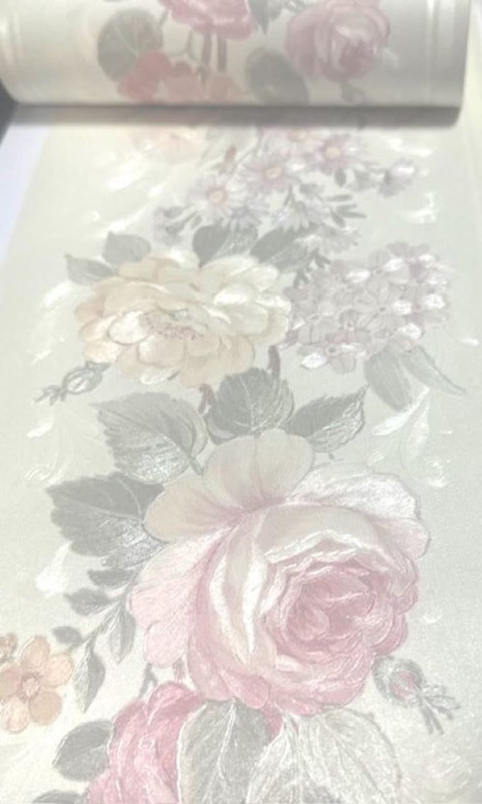 Engelse bloemen behangrand