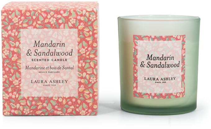 Laura Ashley Geurkaarsen - mandarijn en sandelhout