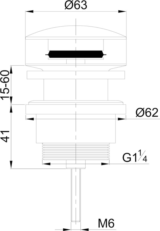 LINEA UNO - Masi - RVS - Wastafelafvoer - Geborsteld RVS - 33.4014