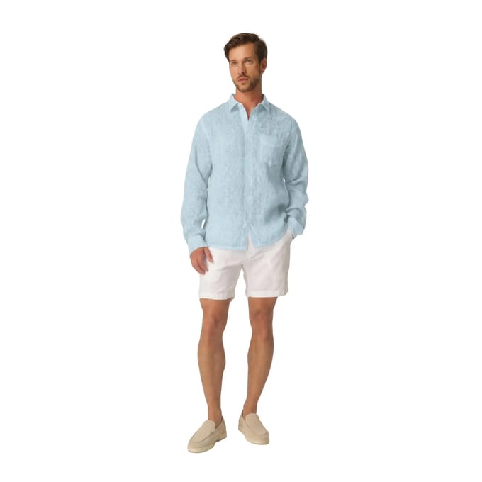 Shirt met lange mouwen Haris Cotton Front Pocket