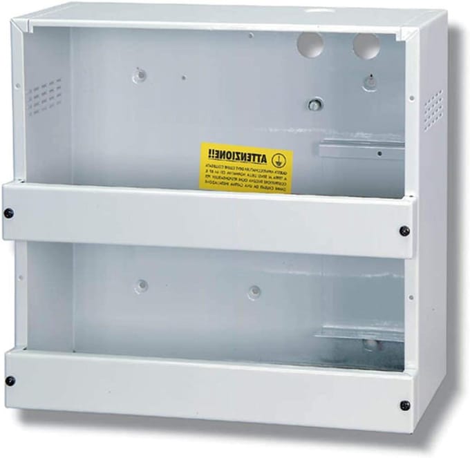 Grote container - Opbergdoos verdeelbak - Veiligheidssystemen monteren - Met 2 scheidingswanden - 285 mm breed - Grijs