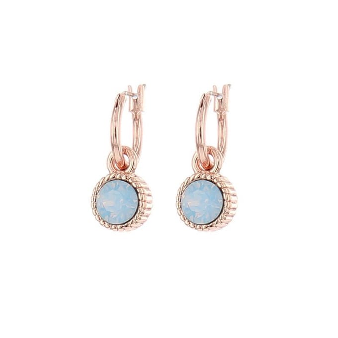BIBA 8923 Oorhangers rosé Air Blue Opaal