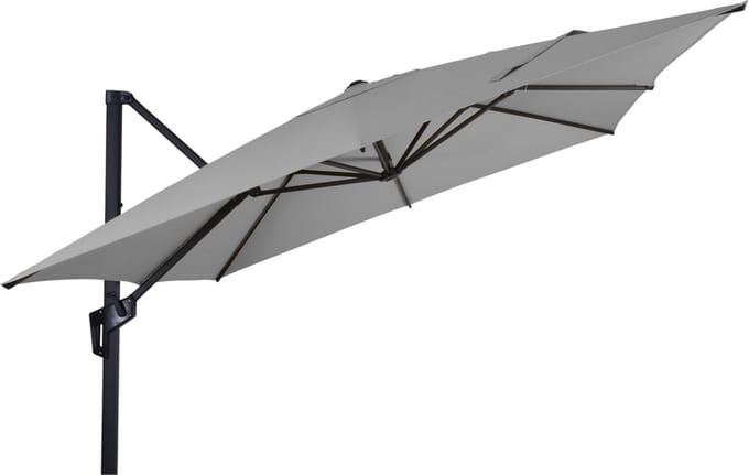 Zweefparasol Libra Grijs 250 x 250 cm - inclusief kruisvoet & hoes