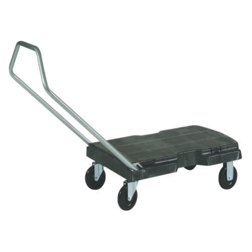 Transportkar rubbermaid triple trolley inklapbaar 225kg zwart
