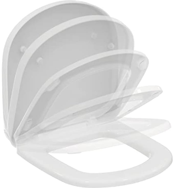 Toiletbril - WC-bril - Badkamer Hygiëne - Zachte sluiting - D-vorm - Wit