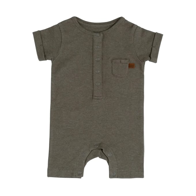 Baby's Only Boxpakje korte mouw Melange - Khaki - 68 - 100% ecologisch katoen - GOTS