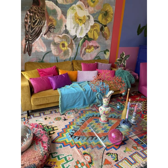 Gek op kussens! Sierkussen velvet lila | 45 x 45 cm | velvet/polyester