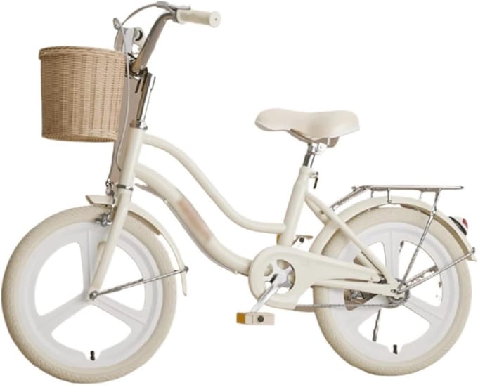Kinderfiets - Loopfiets Rijfiets - Buiten Spelen - Traploos Verstelbaar - 20 inch - Beige