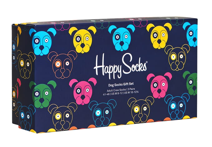 Happy Socks 3-Pack Mixed Dog Socks Gift Set - Maat 36 - 40