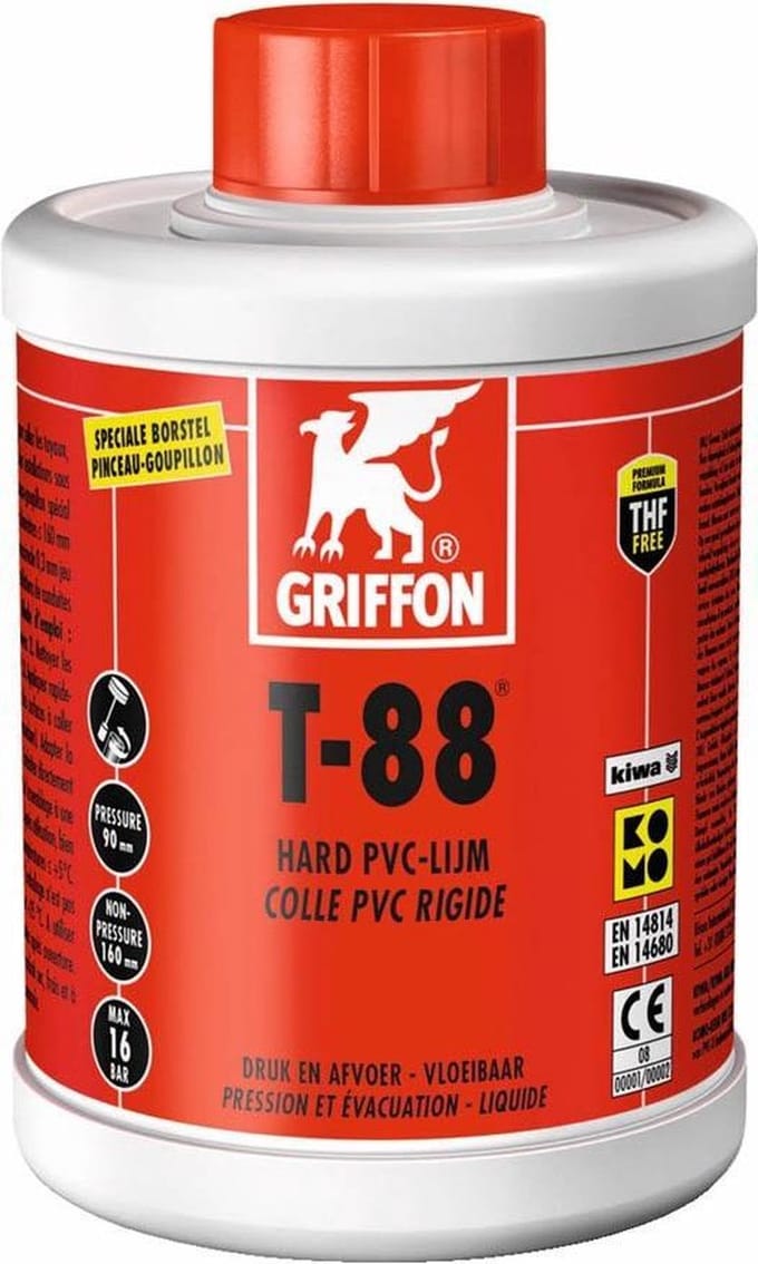 Griffon T-88® PVC-Lijm Flacon 1L - 6110050