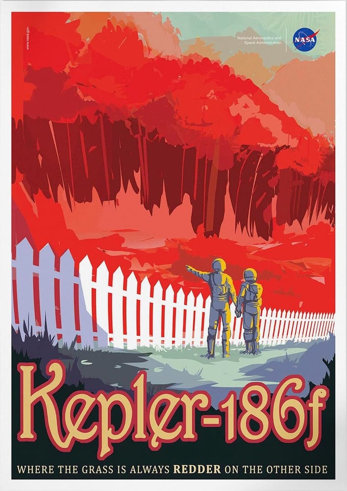 Kepler 186F | Space, Astronomie & Ruimtevaart Poster | B2: 50x70 cm