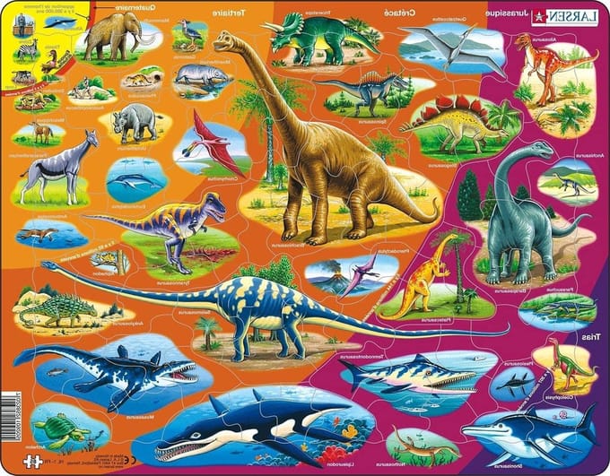 Educatieve Legpuzzel Geschiedenis van Dinosauriërs en Natuurlijke Evolutie - Vanaf Trias