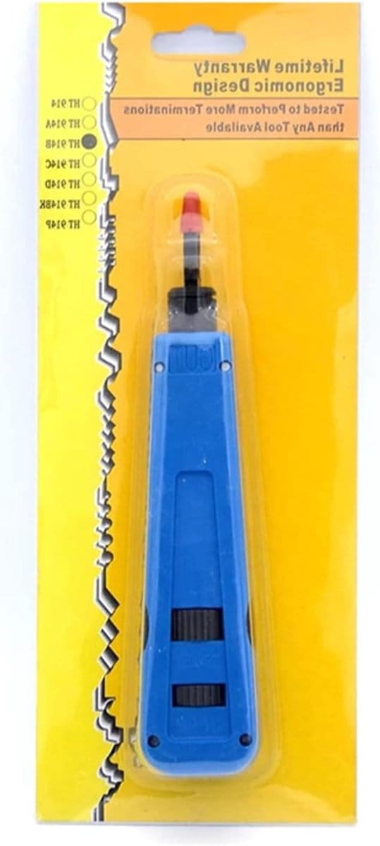Kabelpons Gereedschap - Netwerk Aansluiting - Draad Installatie - Dubbele Functie Kop - 18 cm Lengte - Grijs
