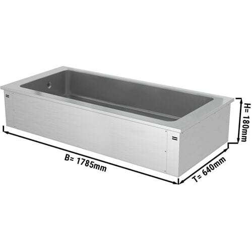 GGM Gastro Einbau Eiswanne - 1800mm - 5x GN 1/1 - 200 Liter Zilver