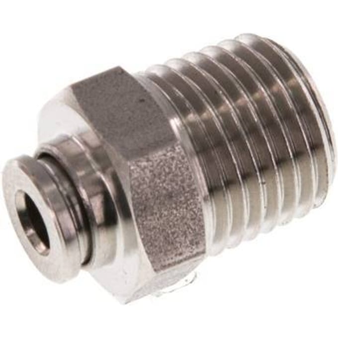 4mm x R1/4'' RVS Insteekfitting Buitendraad FKM