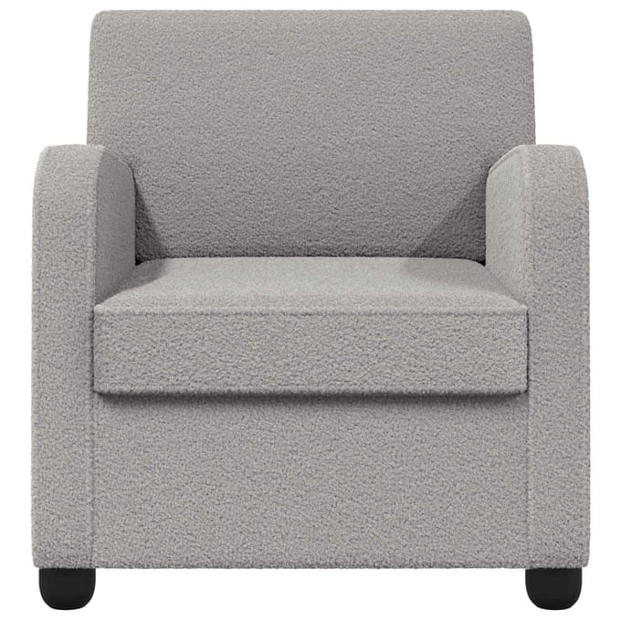 vidaXL - Fauteuil - Lichtgrijs - Imitatie - lamswol
