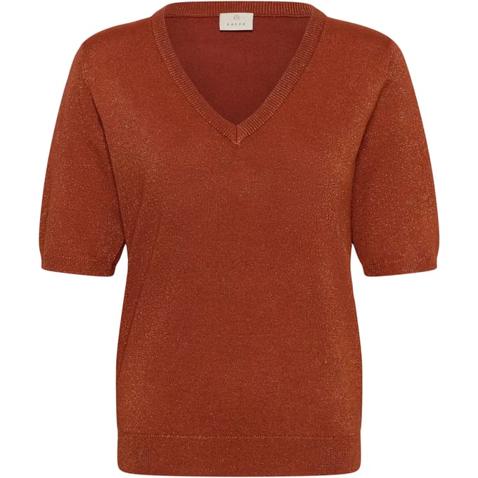 Gestreept V-hals shirt voor vrouwen KAFFE Regina