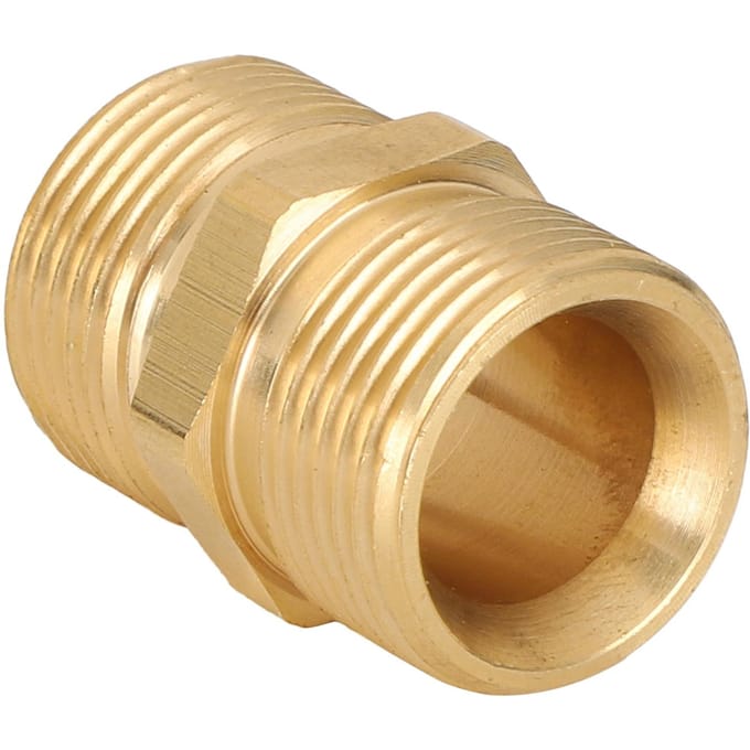 Hogedrukspuitadapter messing M22 metrische buitendraad 14 mm slangaansluiting koppeling