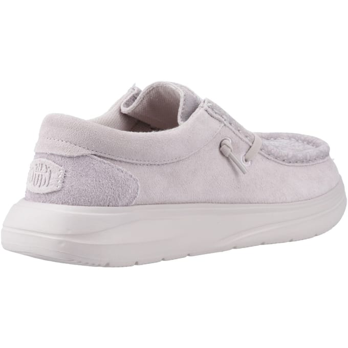 HEYDUDE - Wendy Comf Suede Lace Print Dames Instappers Lilac - Maat 39