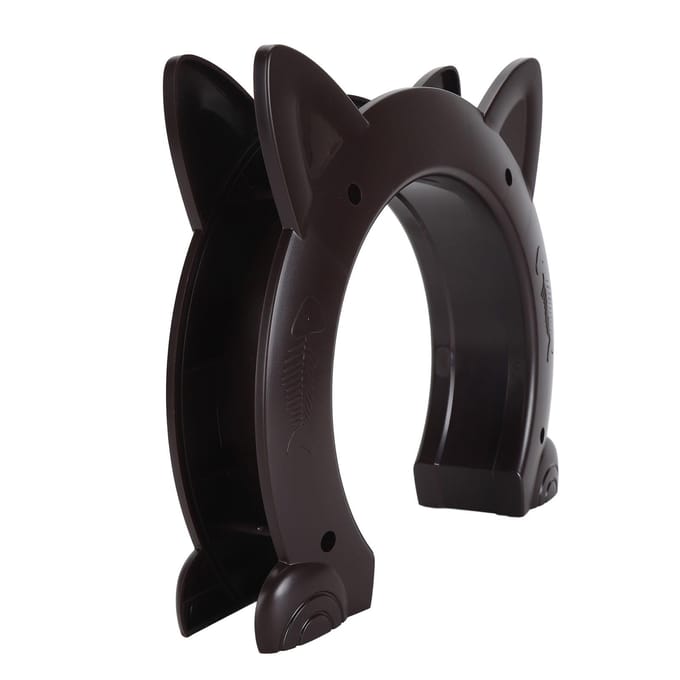 Kat Binnendeur Eenvoudige Installatie Decoratieve Kitten Puppy Gat Deur voor Binnendeur Muur Bruin bruin