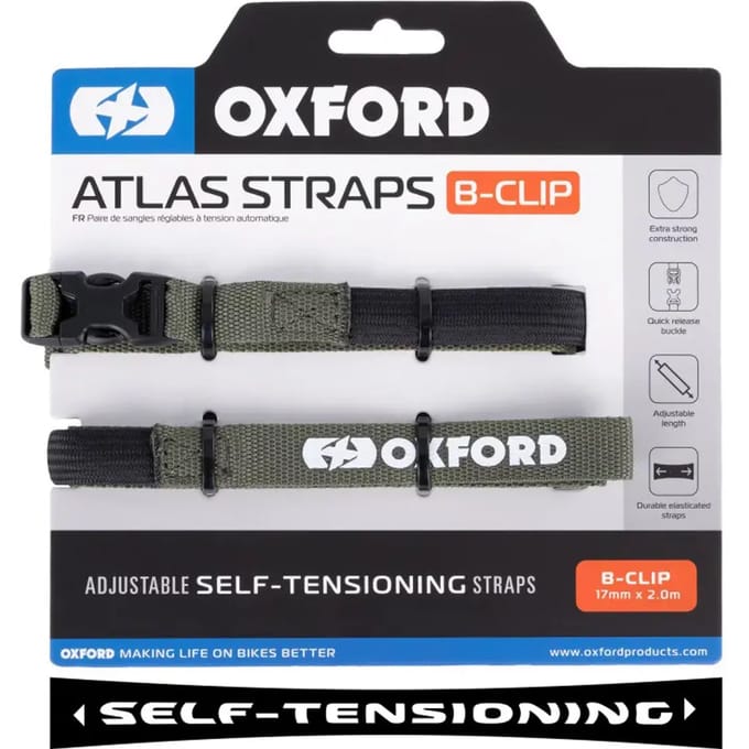 Motorfiets omtrek Oxford Atlas B-Clip (x2)