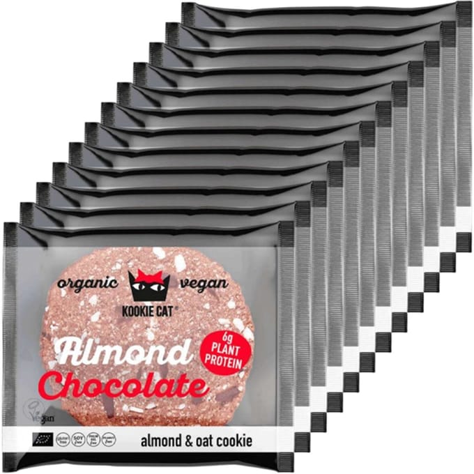 Kookie Cat | Protein | Almond & Chocolate Cookie | 12 stuks | 12 x 50 gram