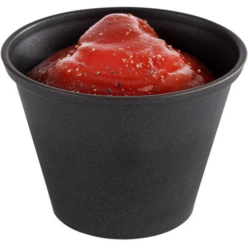 GGM Gastro (6 Stück) Dipschälchen - 6er Set - Edelstahl - 60ml - Ø 60mm - Schwarz