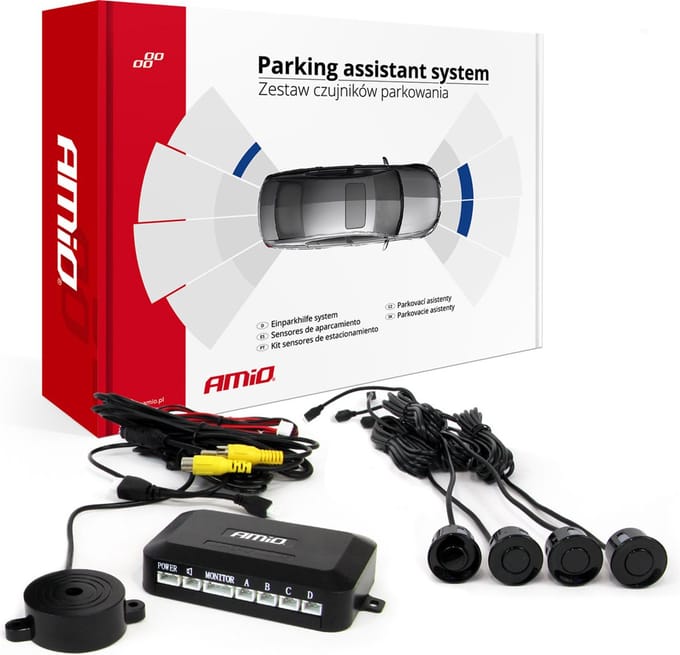 AMiO PS Parkeersensoren Set Zwart 22 mm - Multifunctionele Controlemodule