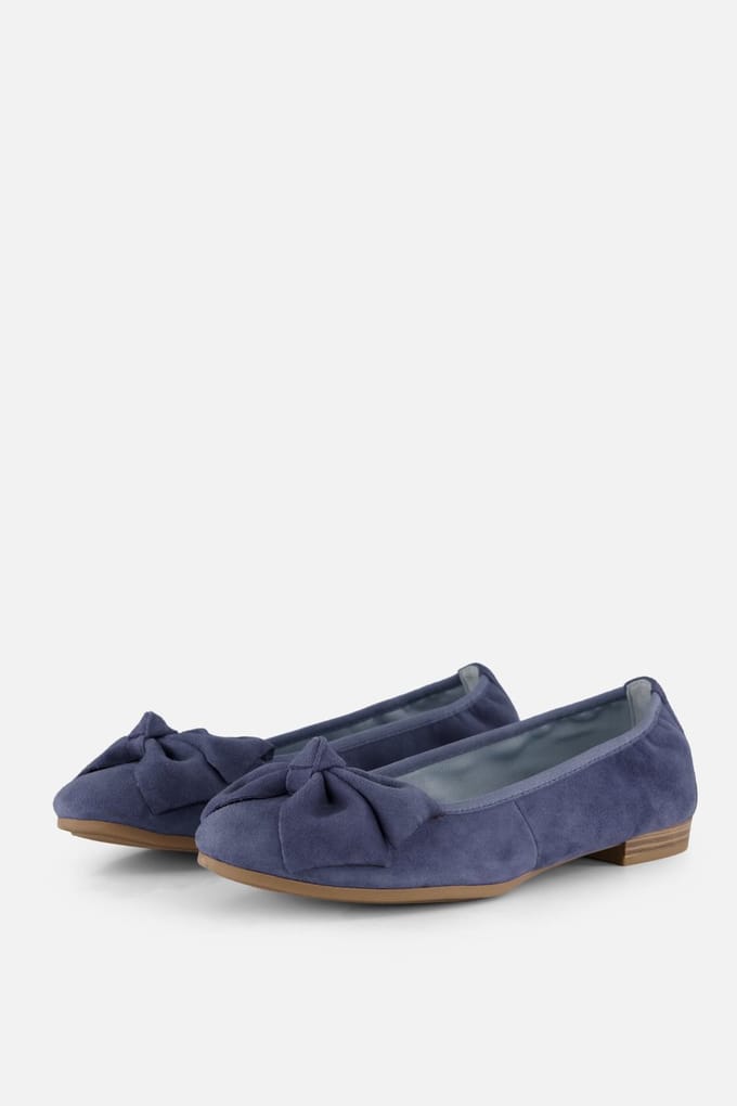Tamaris Ballerina blauw Leer - Maat 37