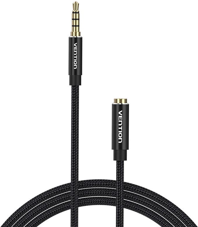 Vention Audiokabel Trrs 3,5 Mm Mannelijk Naar 3,5 Mm Vrouwelijk Voor Iphones 5M