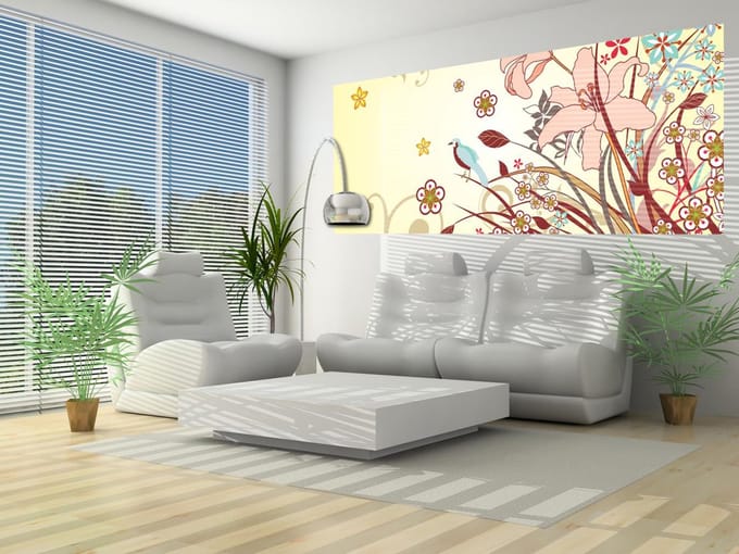 Floral Pattern  Photo Wallcovering