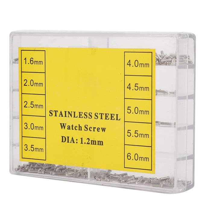 1,6 6,0mm Vis Crosse en Acier Inoxydable pour Botier Arrière de MontrE Bracelet yellow
