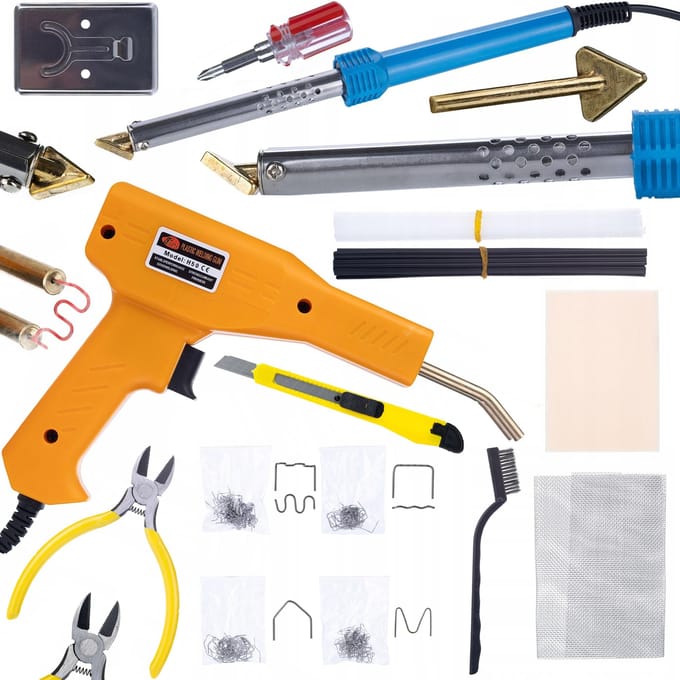 Rosfix Soldeerbout Type Strijkijzer BL80W 80W Set Nietpistool - Compleet Accessoireset