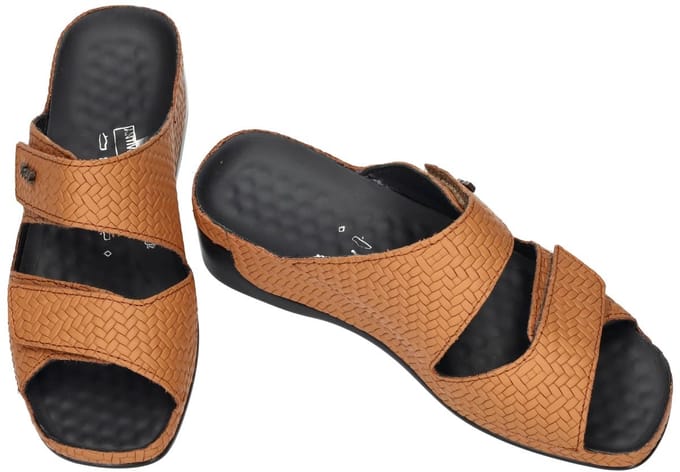 Vital -Dames - camel - slippers & muiltjes - maat 36