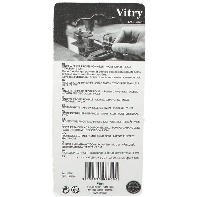 Vitry R26C Pincet Epil Prof Krab 1