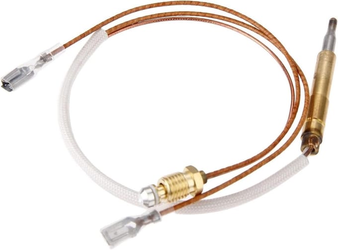 Thermokoppel - Vlamsensor - Terrasverwarmer Reparatie - Groeftype Aansluiting - 350 mm - Wit