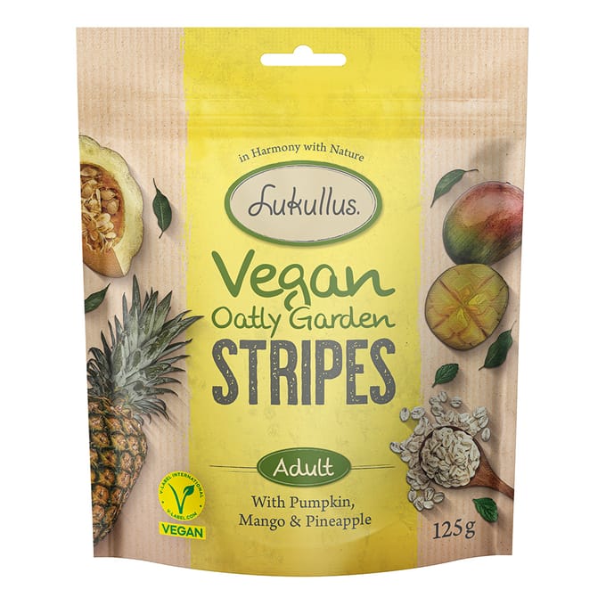 Lukullus Vegan Oatly Garden Stripes - Pompoen, Mango & Ananas -  125 g