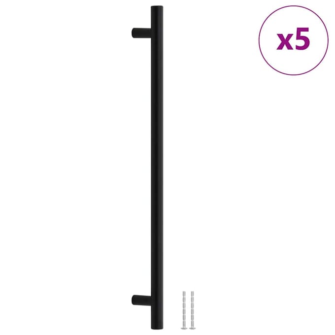 vidaXL - Handvatten - 5 - st - 320 - mm - roestvrij - staal - zwart